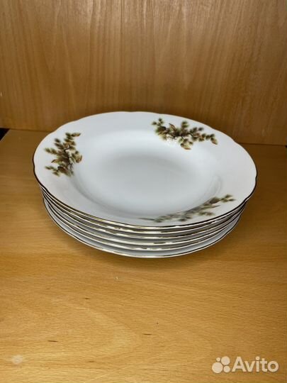 Тарелки фарфор винтаж япония Tono China шишки