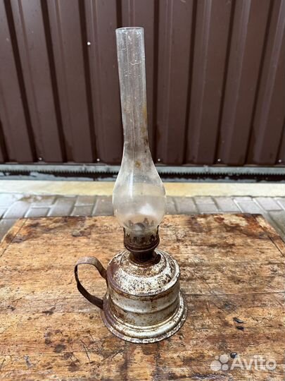 Керосиновая лампа старинная настольная заря мм