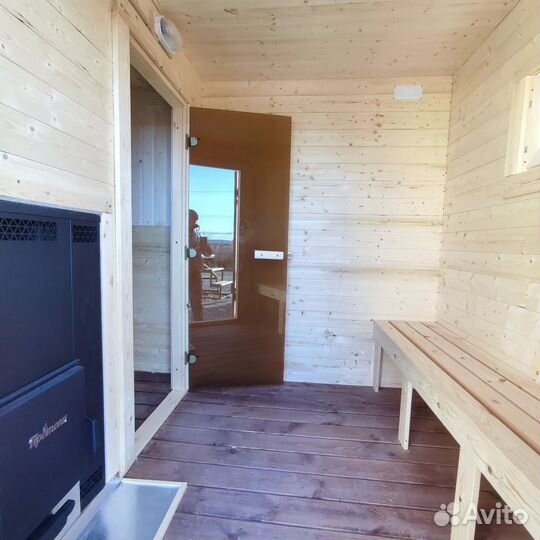 Готовая каркасная баня 4-6м