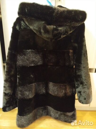 Шуба комбинированная норка/мутон