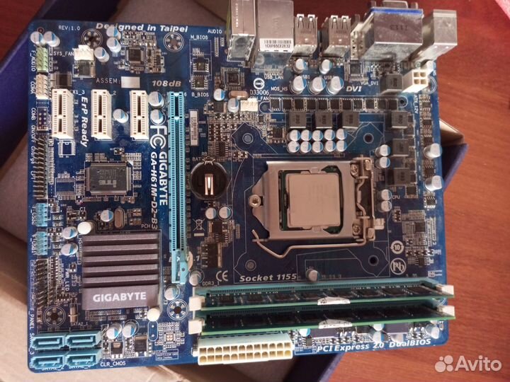 Материнская плата 1155+проц i5 3570+8гб