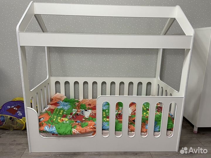 Кровать детская домик+матрас