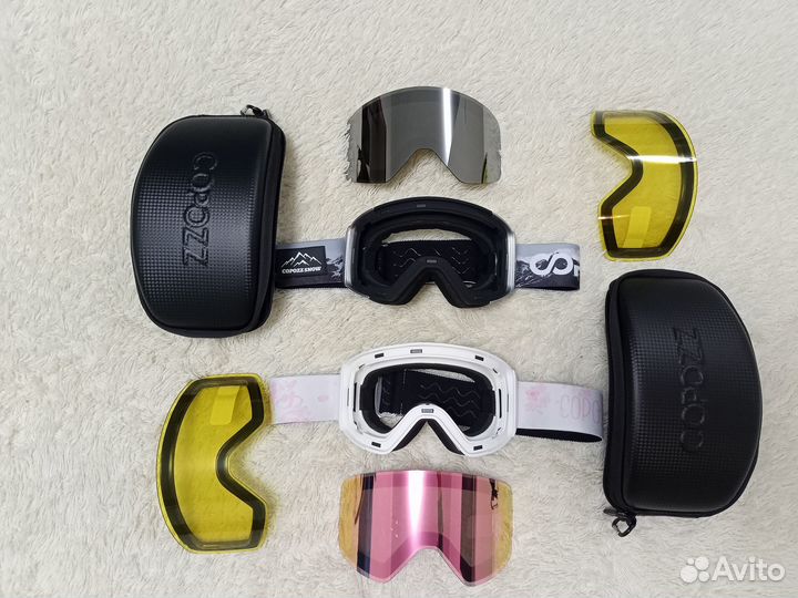 Горнолыжная маска магнитная + сменная линза