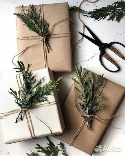 Упаковка подарков Декор из сухоцветов