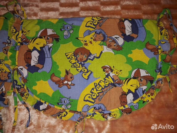 Балдахин, бортики и держатель с Пикачу