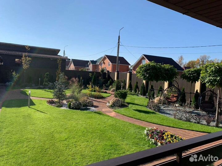 Газонная трава в рулонах и посевной