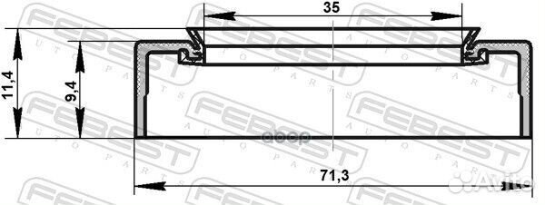 Сальник штока кпп 35X71.3X9.4X11.4 95AES35710911X