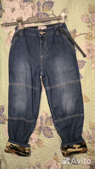 Джинсы / штаны на флисе для мальчика 122-128см