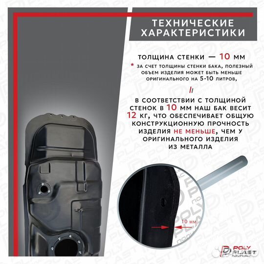 Бак топливный Ssang Yong Actyon 2005-2012 бензин