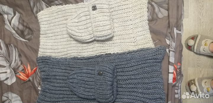 Комплект шапка и снуд женский новый