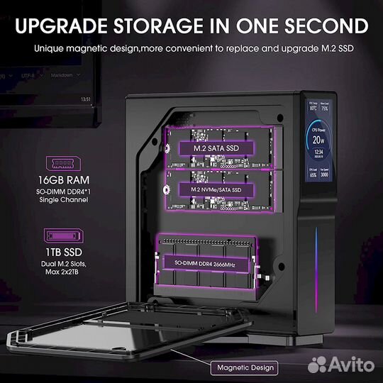 Новый Мини пк - гарантия год - 16 гб/512 гб