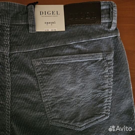 Брюки вельветовые Digel серо-голубые (р.50)