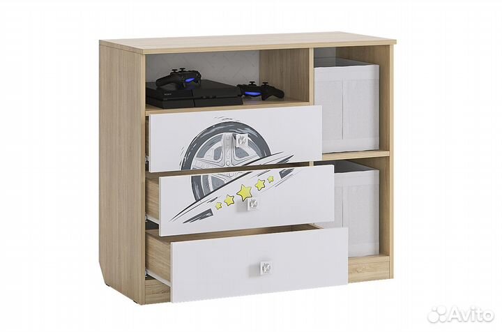 Форсаж Комод (дуб сонома/белый)