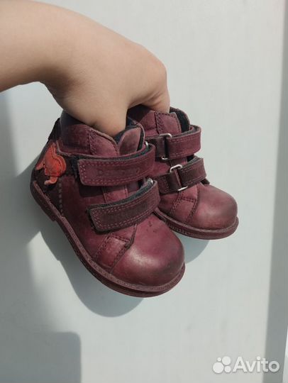 Кожаные ортопедические детские ботинки 21