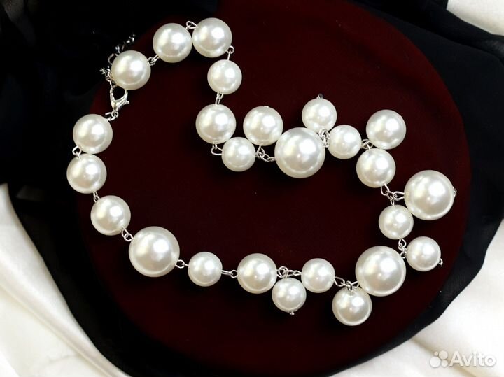 Новое колье жемчужное