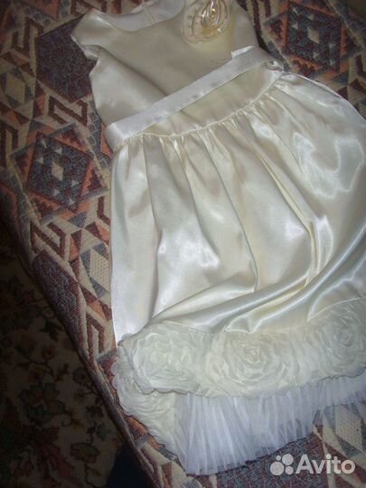 Нарядное платье,Кремовый шампань,5-6 лет