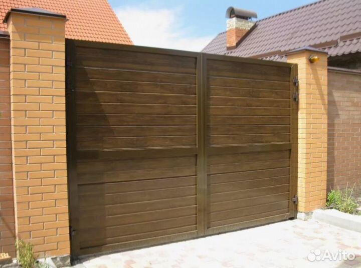 Ворота распашные алюминиевые (Prestige)