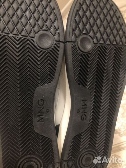 Мужские кожанные кеды Mango