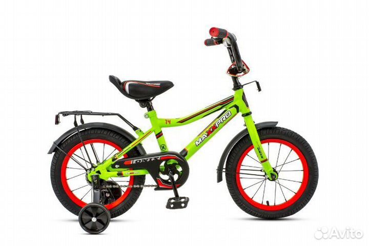 Велосипед детский maxxpro onix. зеленый. новый