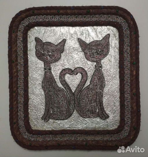 Панно «Кошки изящные» (авторская работа)