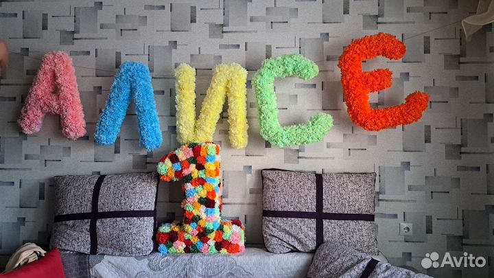 Объёмные буквы и цифра