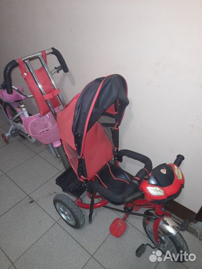 Трех колесный велосипед детский с ручкой