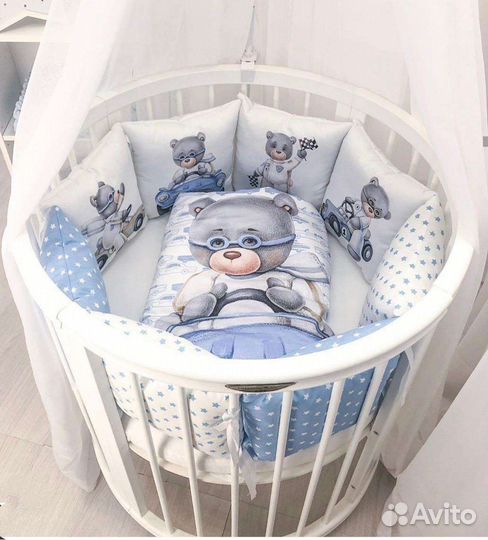 Бортики в детскую кроватку новые