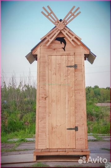 Дачный туалет деревянный PRO879