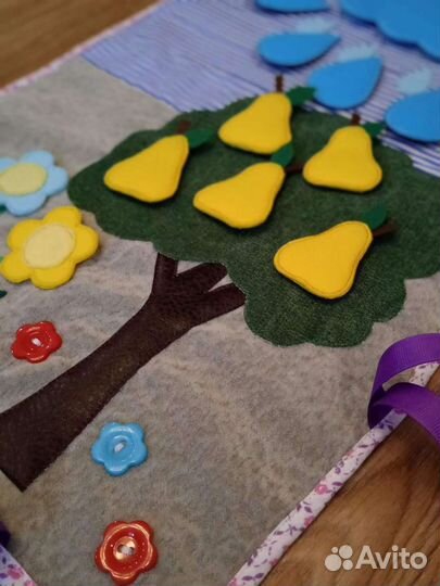 Развивающая ширма из фетра, коврик, панно