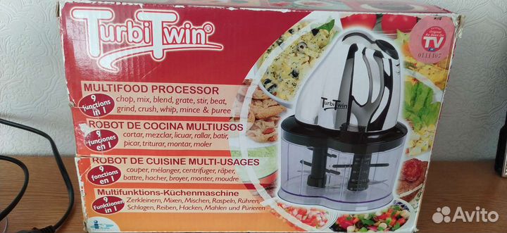 Мини кухонный комбайн Turbi Twin новый