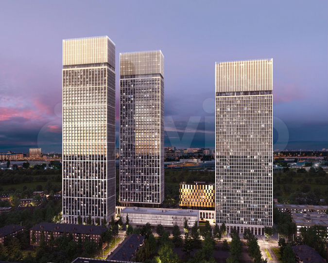 1-к. квартира, 43,4 м², 33/55 эт.