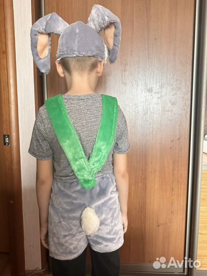 Карнавальный детский Костюм зайчик заяц 4-5-6-7