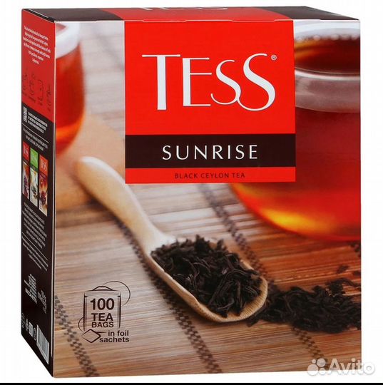 Чай черный Tess Sunrise в пакетиках 1,8 г х 100 шт