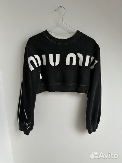 Свитшот кроп Miu Miu XS