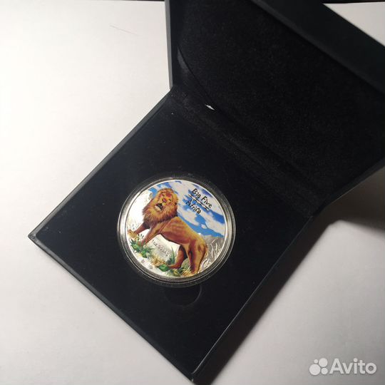 Конго 240 франков 2008 Большая пятёрка Лев серебро