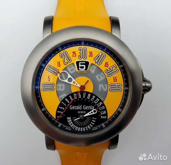 Gerald Genta Bi-Retro Yellow Dial 46 мм