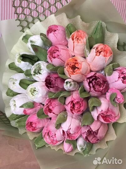 Съедобный букет из зефира на заказ