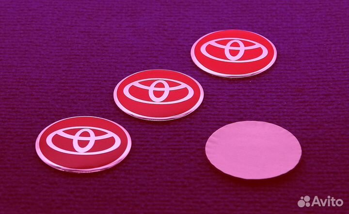 Комплект 3D наклеек на колпачки диска Toyota 56 мм