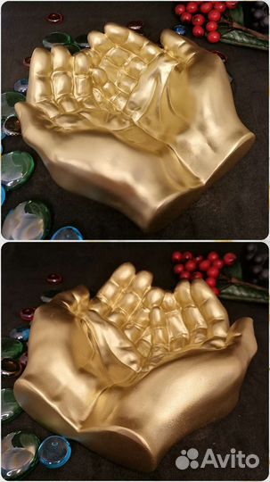 Ладони, руки, статуэтка, подсвечник, подарок