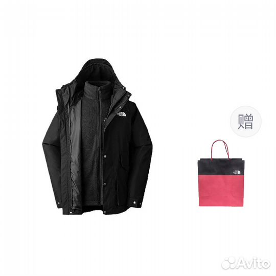 THE north face Windbreaker Jackets Men Black+Gift Bag (XXL)(44)