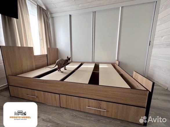 Крoвать 140х200 с 2мя ящиками