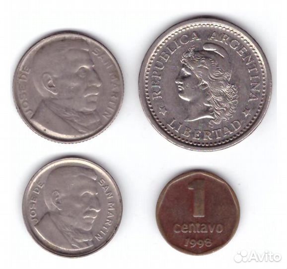 Монеты Аргентины, Анголы, Боливии и других стран