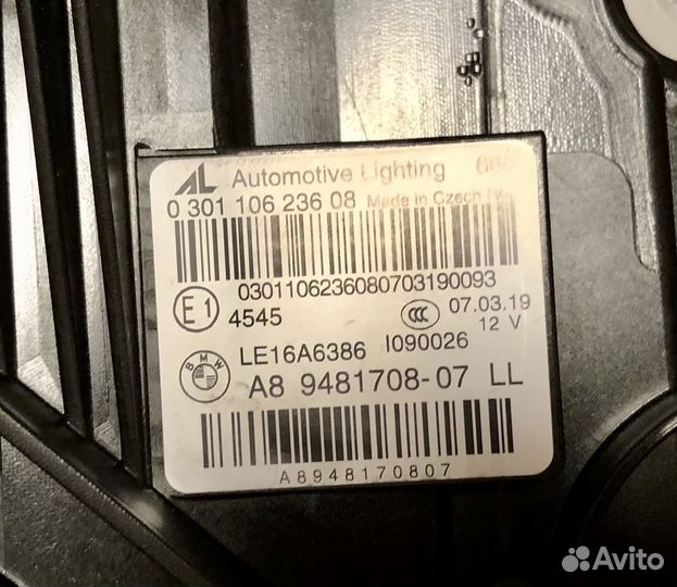 Лазерная фара прав. 63118496164(LE16A6386) BMW G20