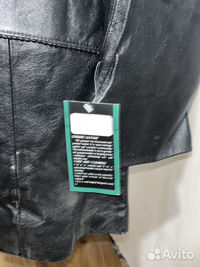 Куртка черная из кожи