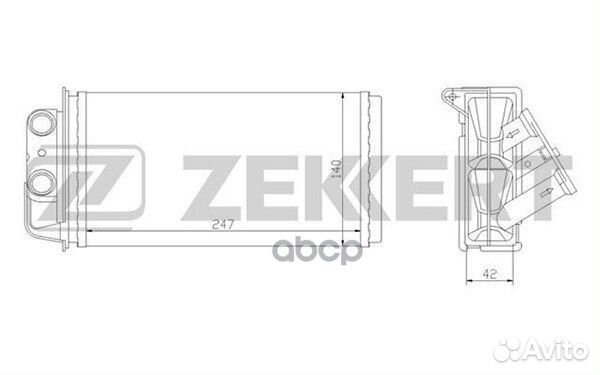Радиатор отоп. Fiat Palio (178) 02- mk-5036 Zek
