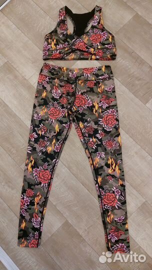 Лосины леггинсы zumba с топом размер M
