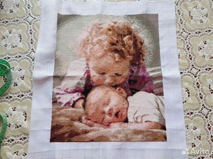 Вышивка крестом готовая Ангел