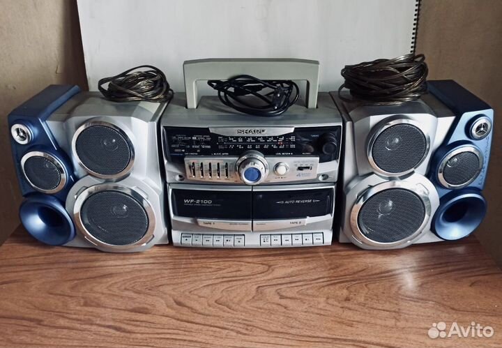 Двухкассетный магнитофон sharp WF-2100W(S)