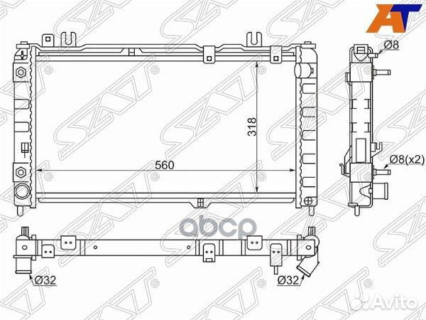 Радиатор Datsun mi-Do 14- / on-DO 14-19 / LADA