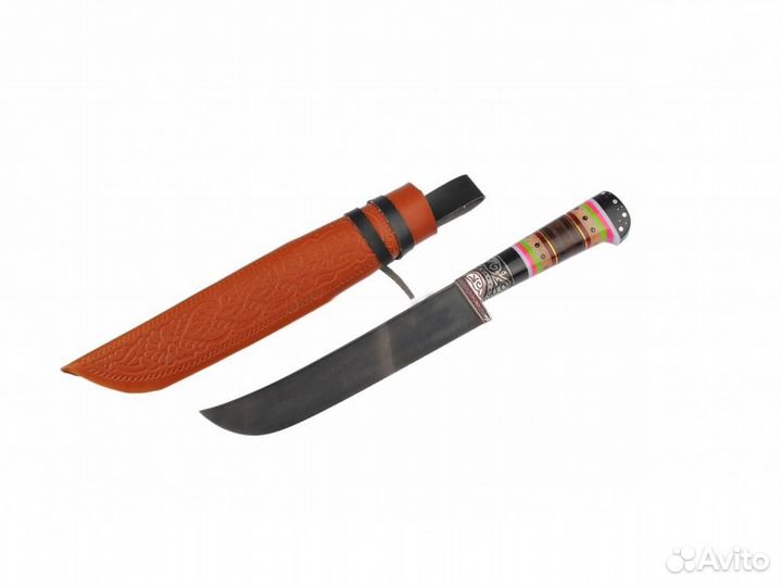 Узбекский нож Пчак средний Ёрма гарда гравировка